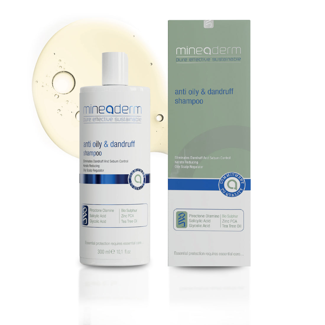 Anti Oily & Dandruff Shampoo – Shampoo gegen Schuppen und fettige Kopfhaut für frisches und gepflegtes Haar | Mineaderm