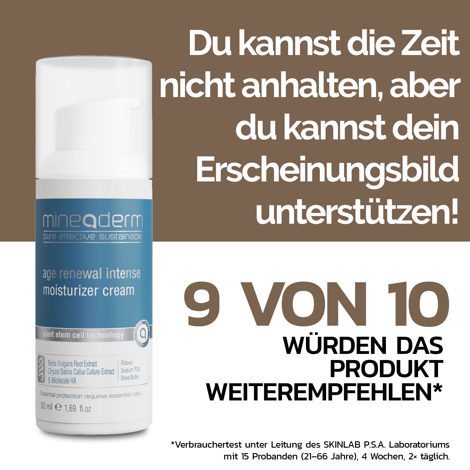 Age Renewal Intense Moisturizer Cream – Intensiv feuchtigkeitsspendende Anti-Aging-Creme zur Erneuerung und Verjüngung der Haut | Mineaderm