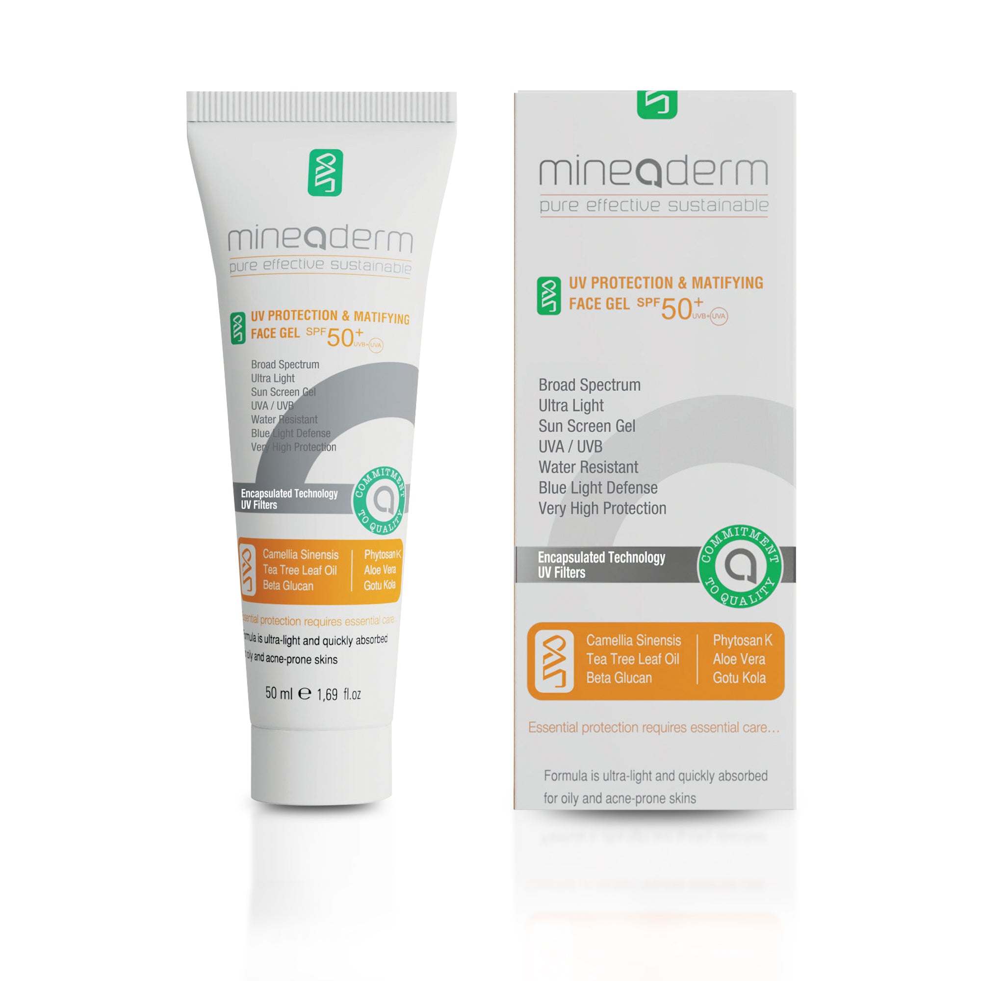 UV PROTECTION & MATIFYING FACE GEL SPF 50+ UVB+UVA