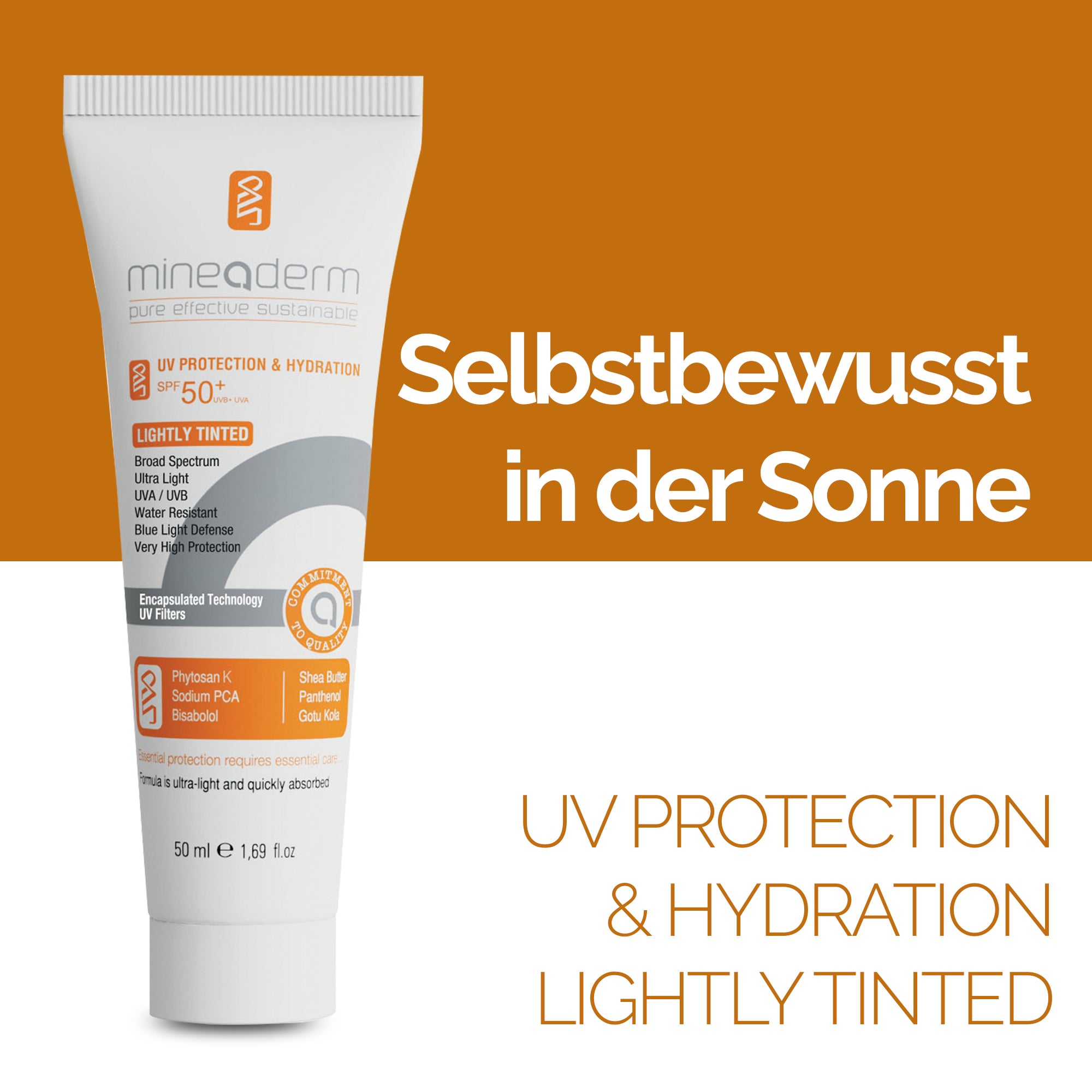 UV PROTECTION & HYDRATION LIGHTLY TINTED SPF 50+ UVB+UVA